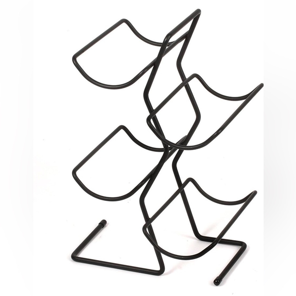 Black Metal Wine Rack